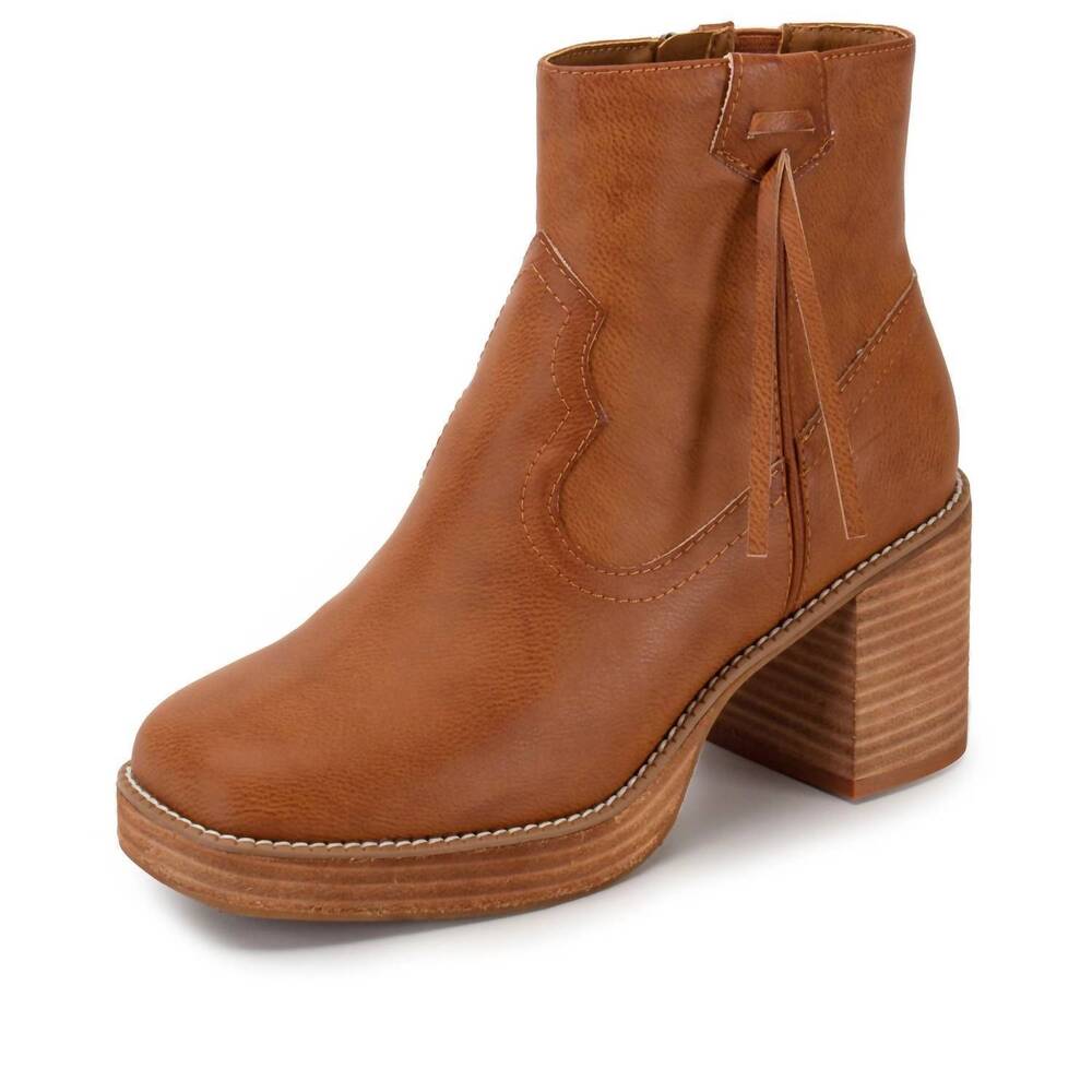 NEW YELLOWBOX women's imperial ankle boots in brown